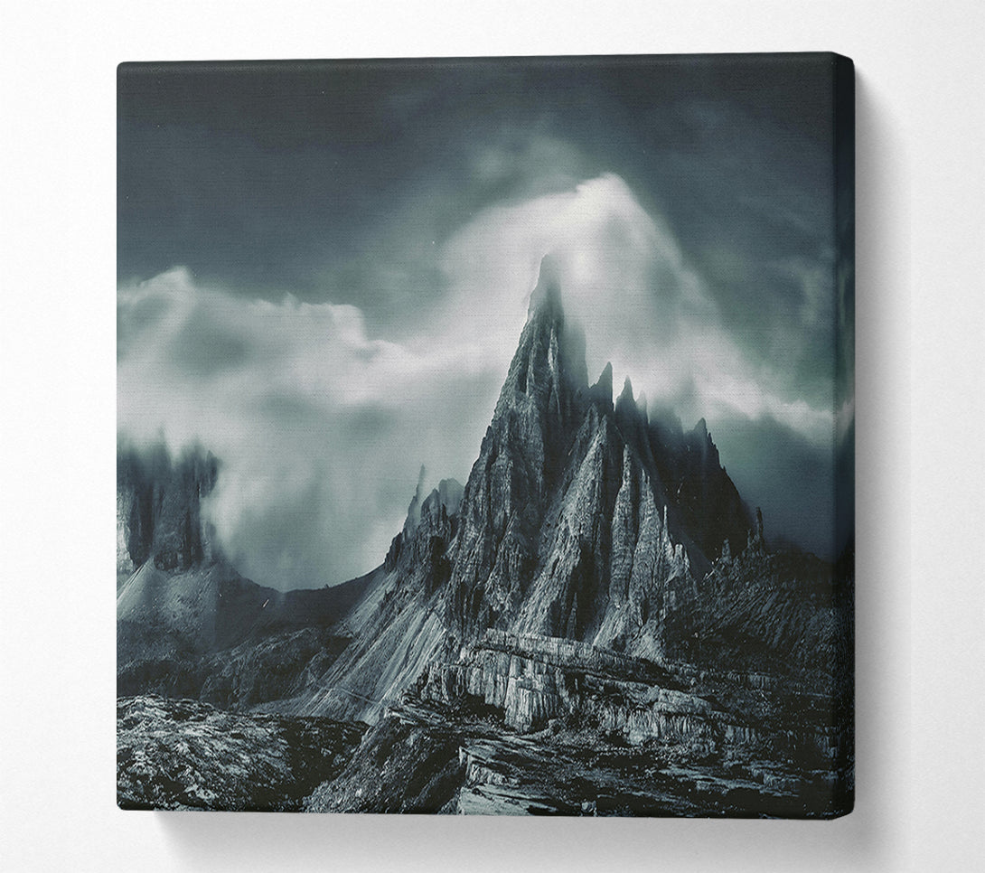  A Canvas Print of Grey Stone Peaks Canvas Print