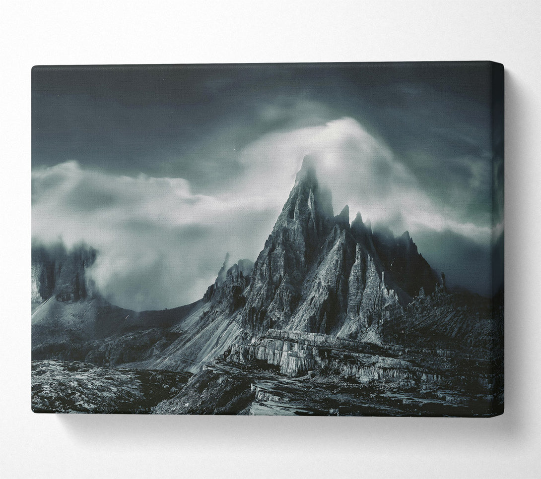  A Canvas Print of Grey Stone Peaks Canvas Print