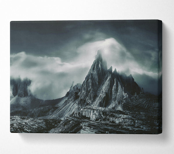  A Canvas Print of Grey Stone Peaks Canvas Print