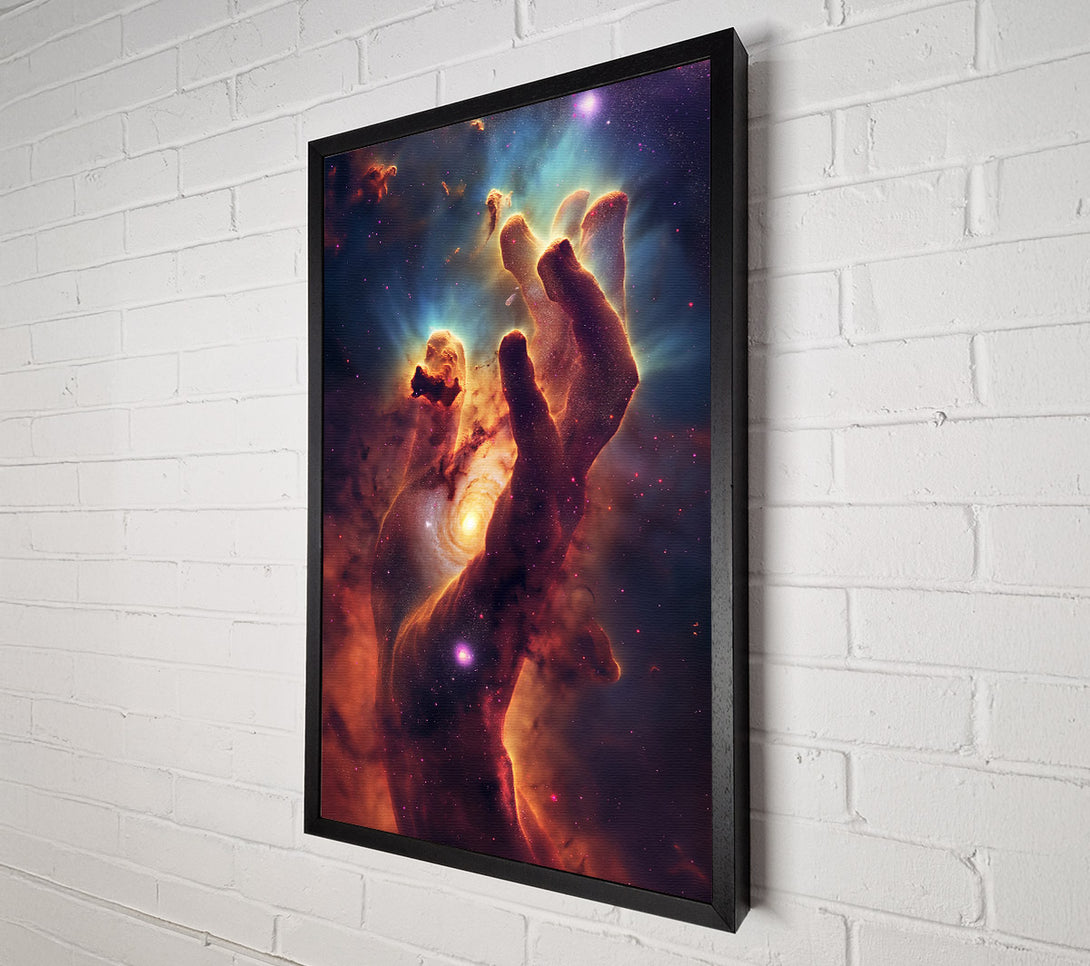 A Canvas Print of Cosmic Orange Hand Canvas Print