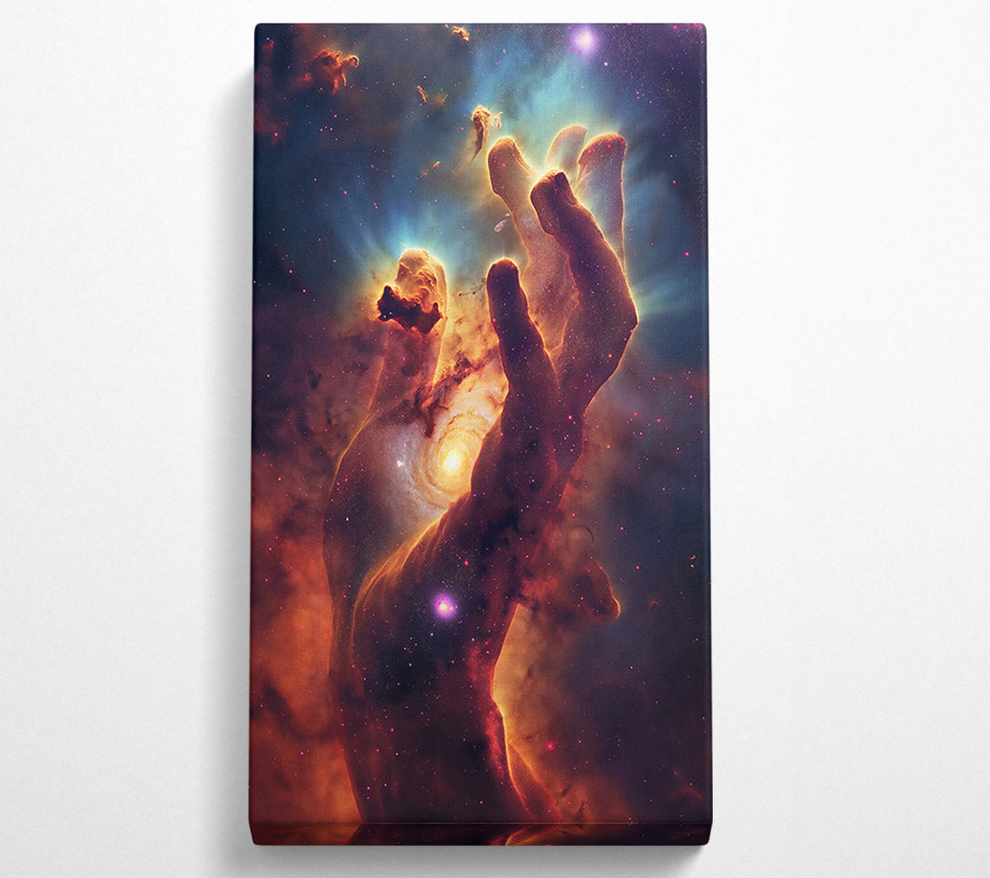 A Canvas Print of Cosmic Orange Hand Canvas Print