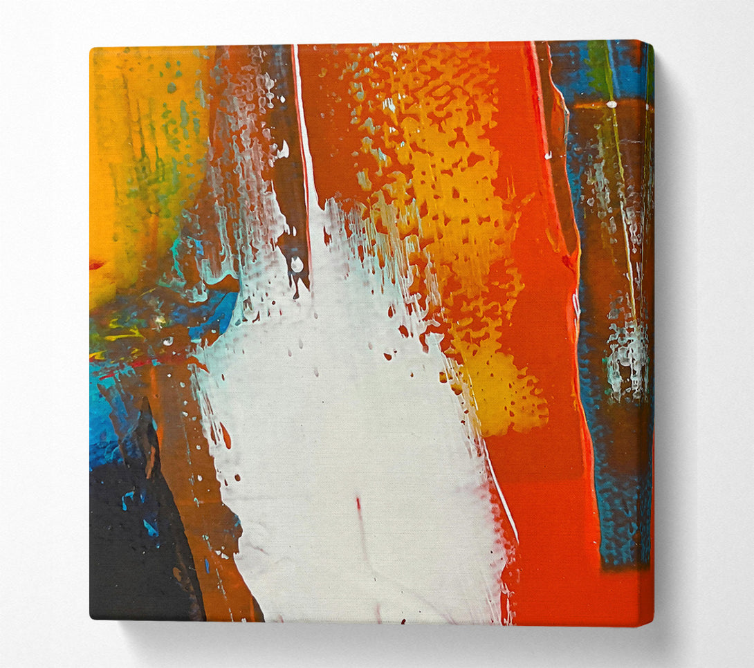  A Canvas Print of Crimson And White Strokes Canvas Print