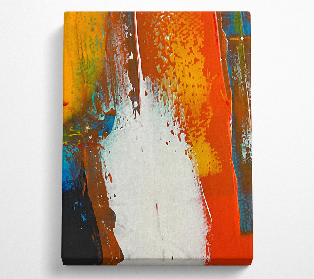  A Canvas Print of Crimson And White Strokes Canvas Print