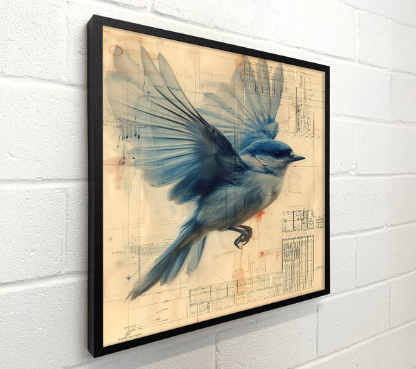 Bluebird On Blueprint