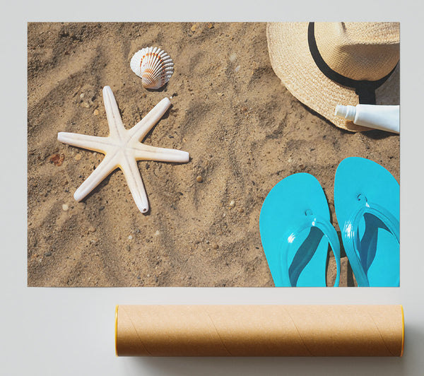 Beachside Blue Serenity Giclee Print