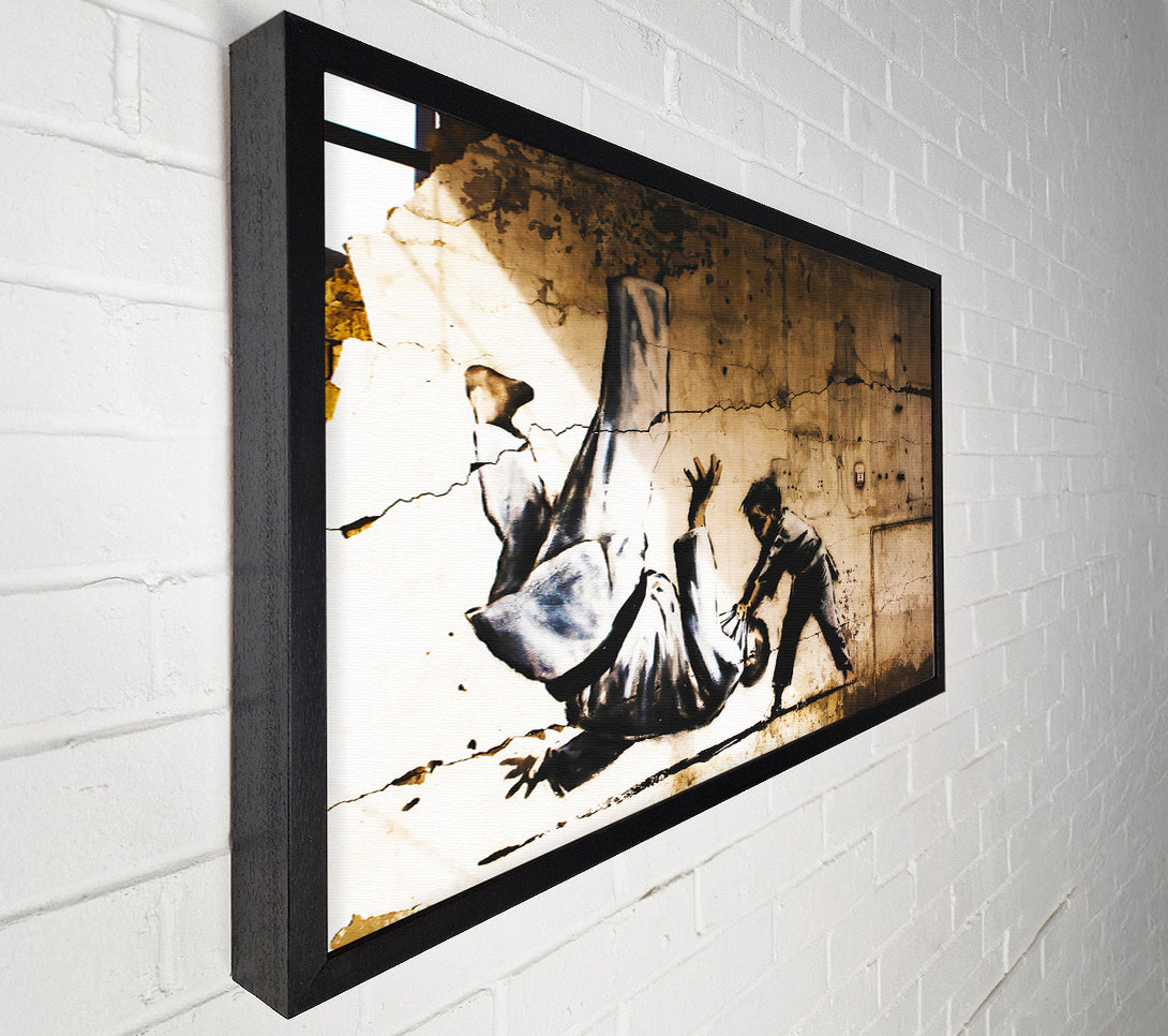  A Canvas Print of Tan Wall Struggle Canvas Wall Art