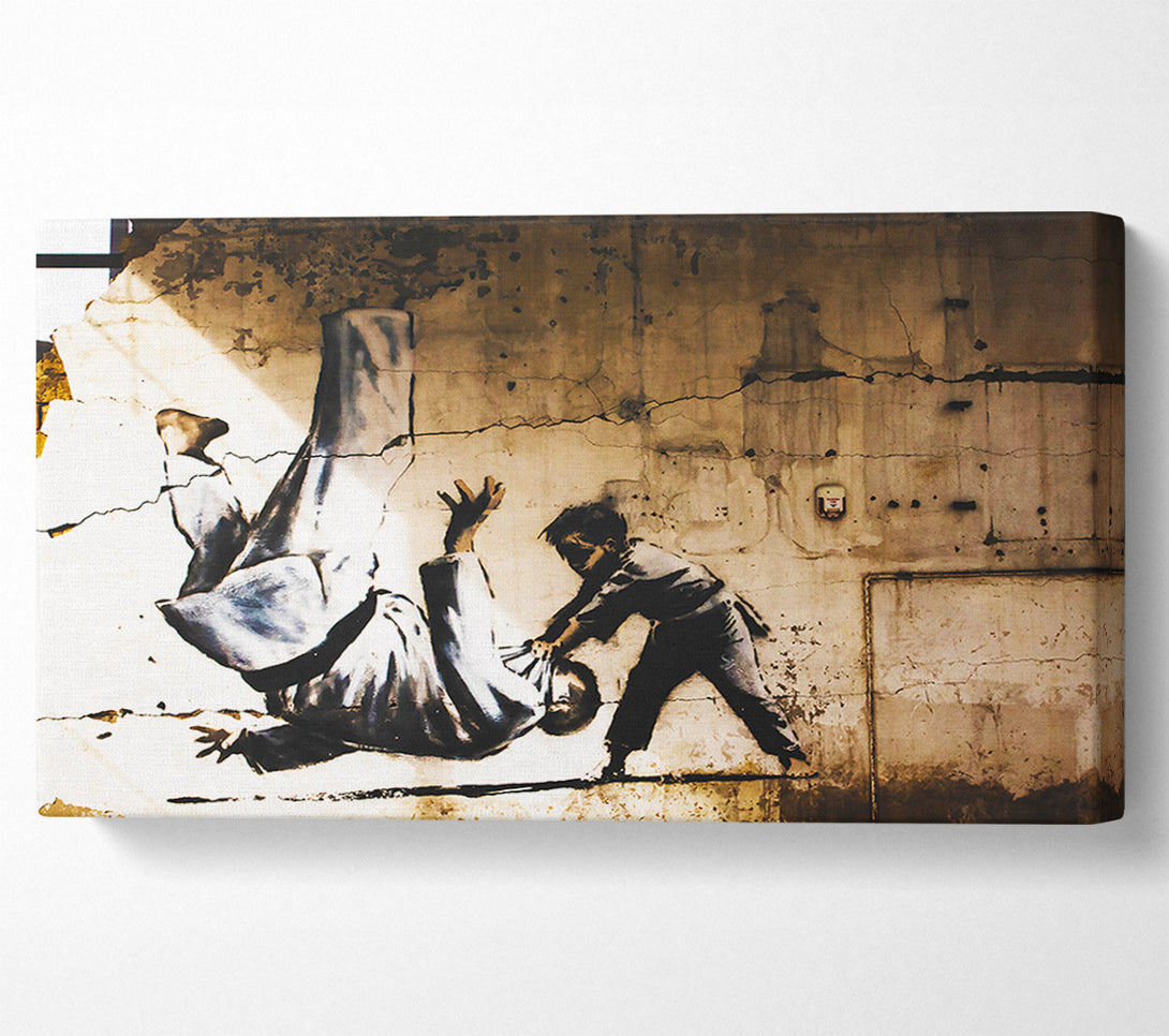  A Canvas Print of Tan Wall Struggle Canvas Wall Art