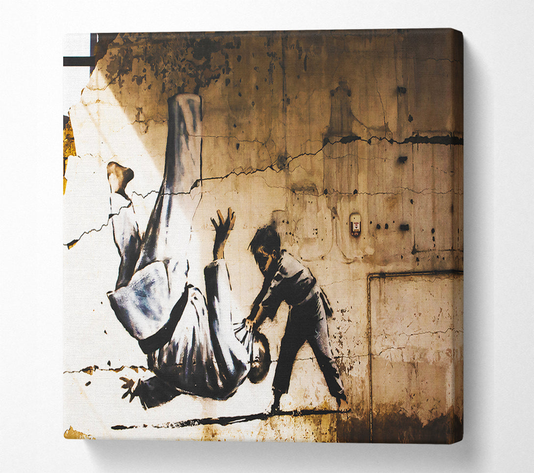  A Canvas Print of Tan Wall Struggle Canvas Wall Art