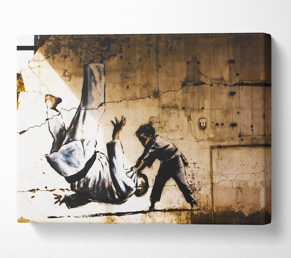  A Canvas Print of Tan Wall Struggle Canvas Wall Art