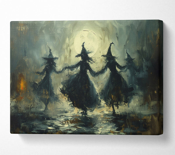 A Canvas Print of Moonlight Witch Dance Canvas Wall Art
