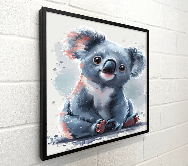 Blue Watercolor Koala