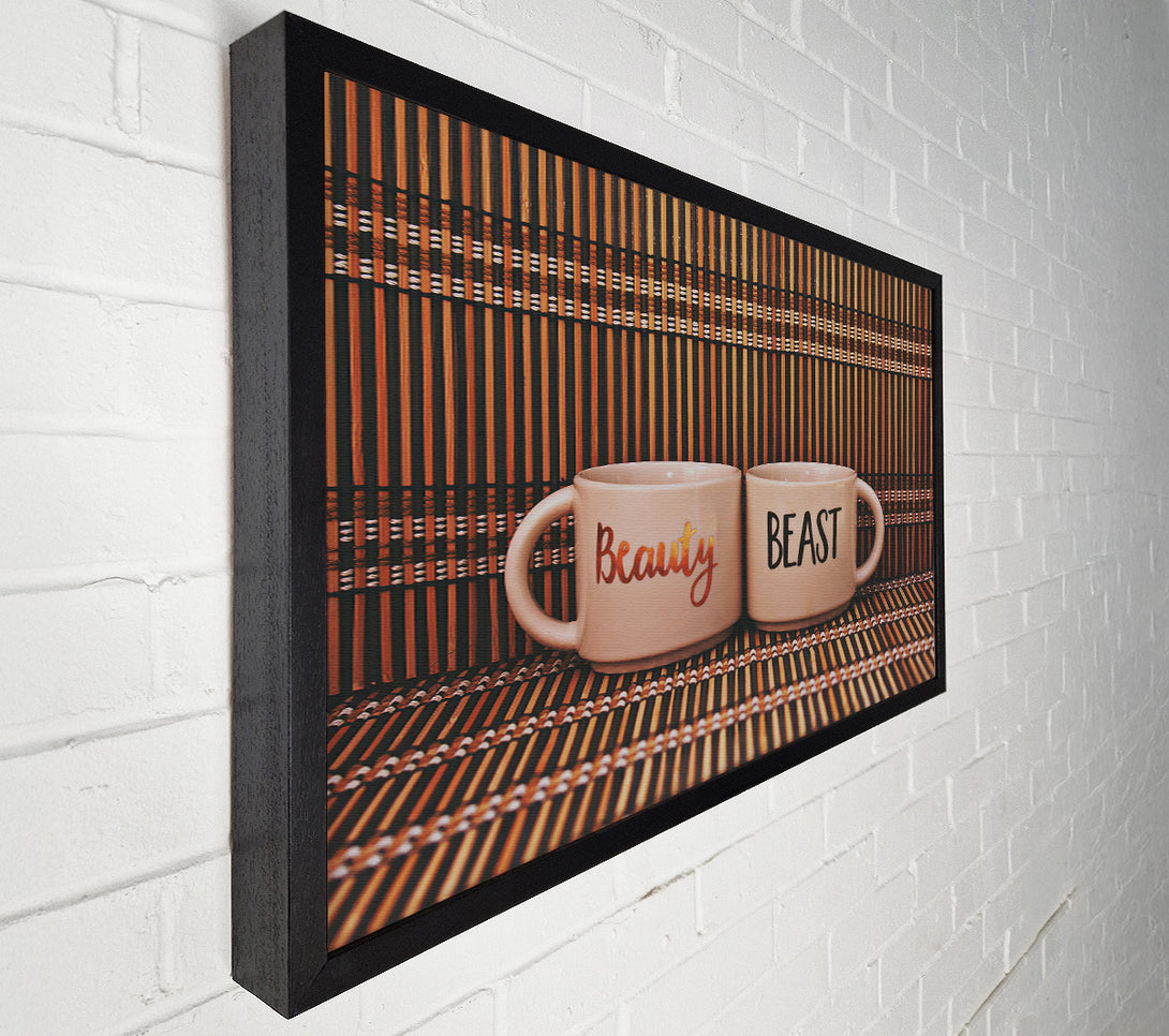  A Canvas Print of Beige Beauty And Beast Canvas Wall Art