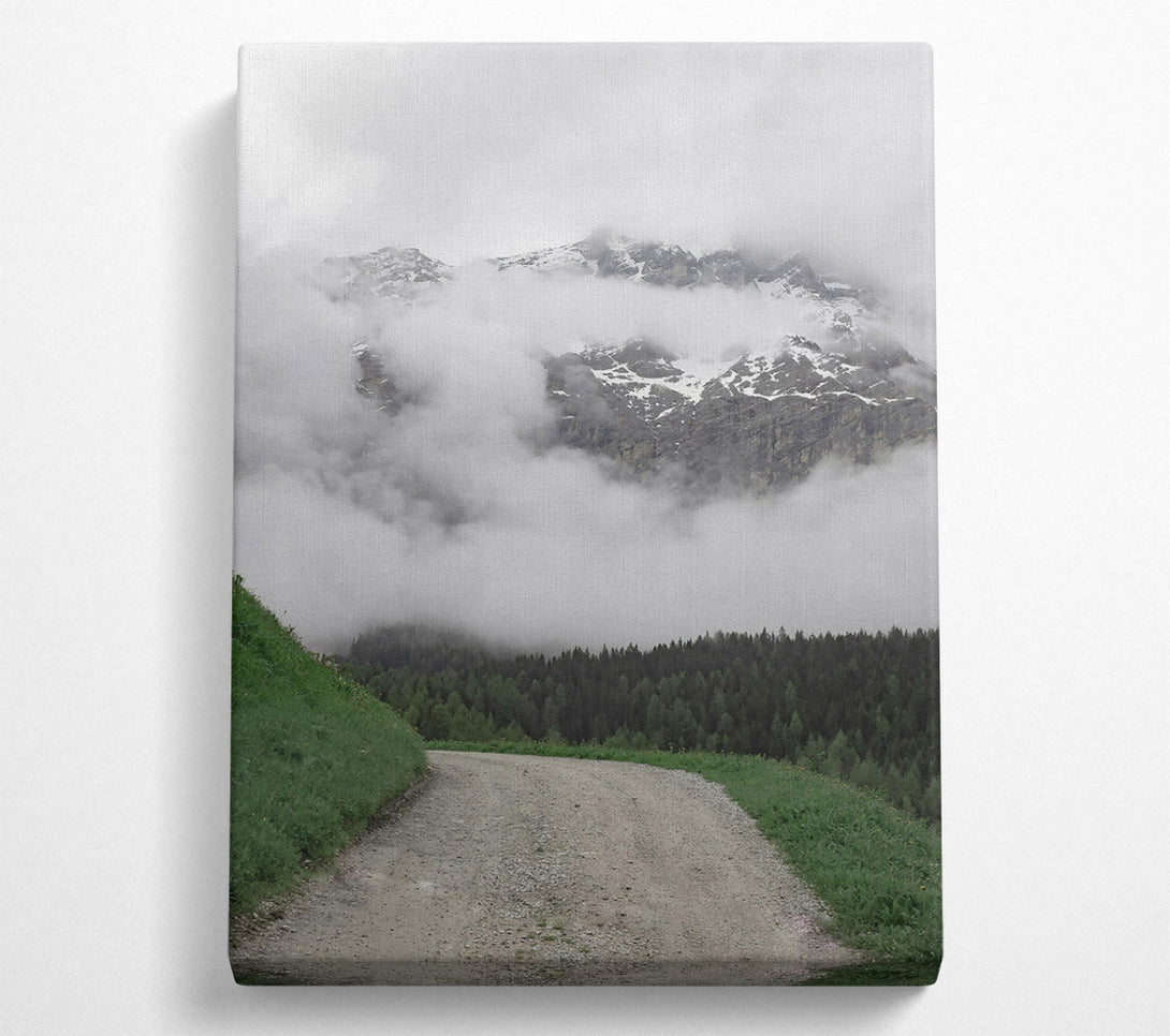 A Canvas Print of Grey Mountain Path Canvas Wall Art