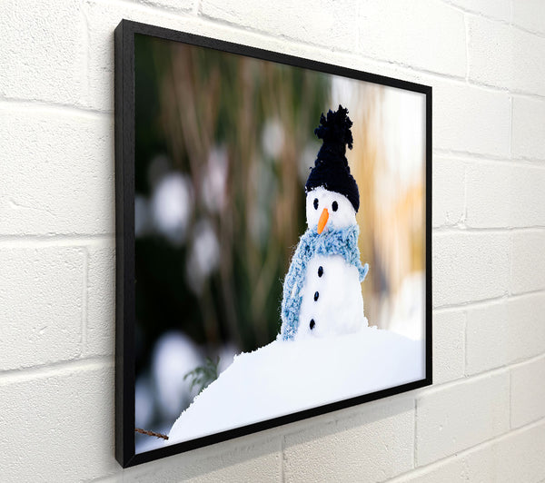 Blue Scarf Snowman