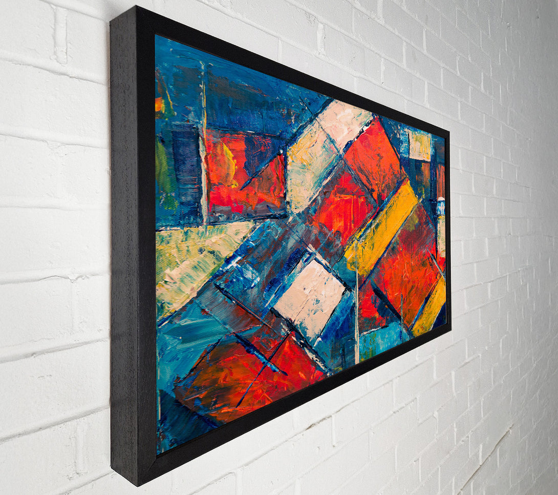  A Canvas Print of Crimson Geometric Dance Canvas Art