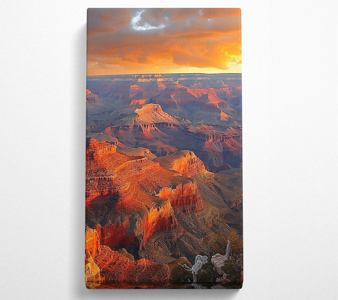  A Canvas Print of Golden Canyon Sunset Canvas Wall Art