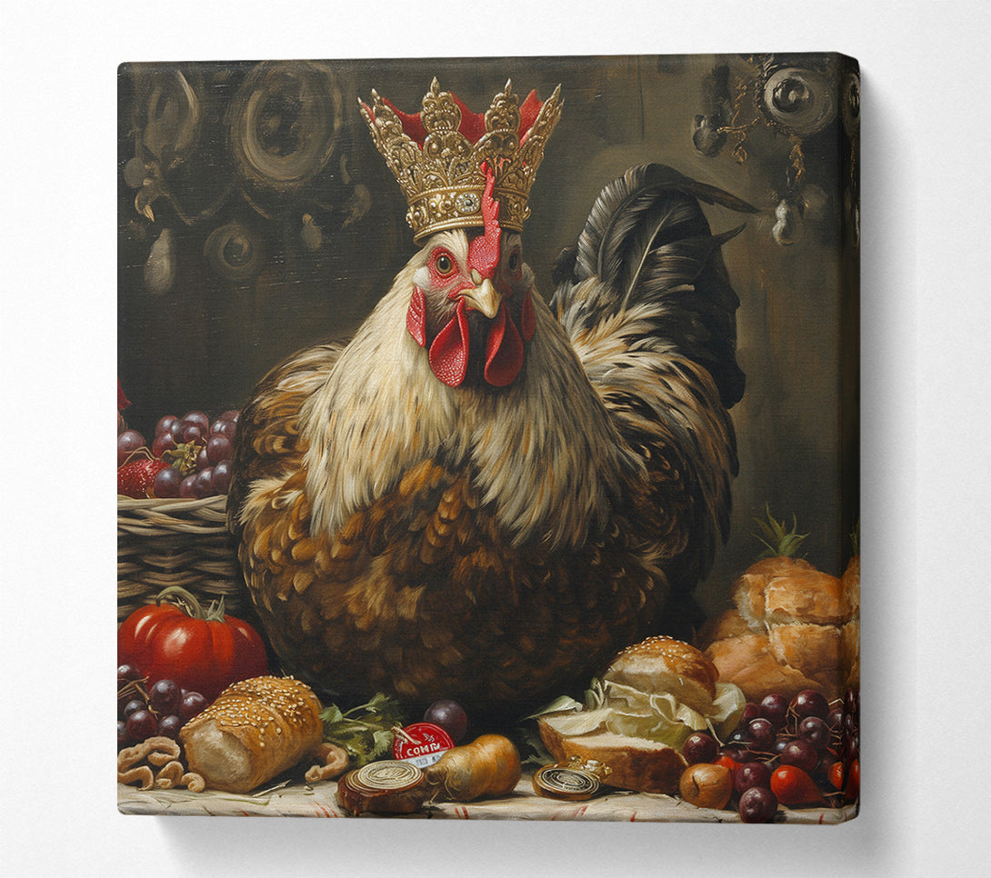  A Canvas Print of Crowned Rooster Canvas Art