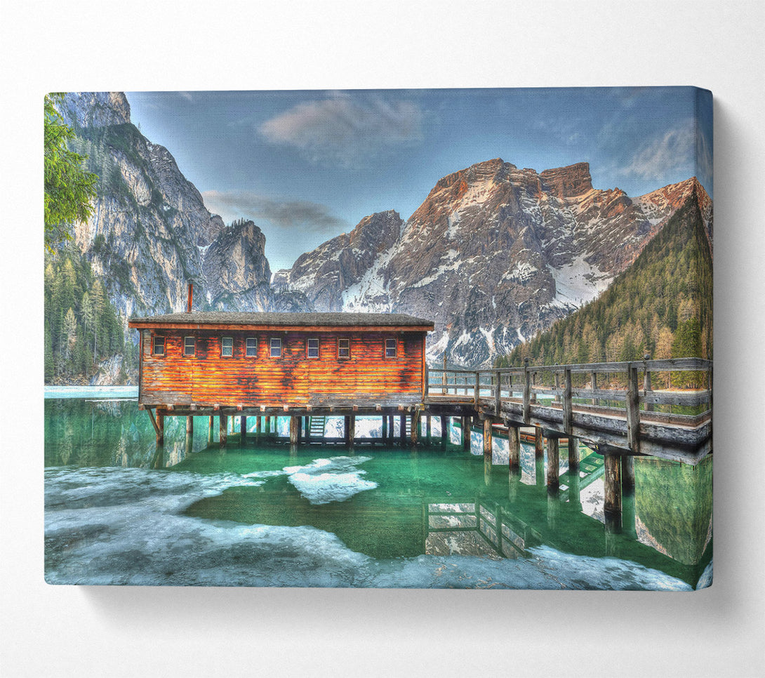  A Canvas Print of Green Mountain Cabin Canvas Print