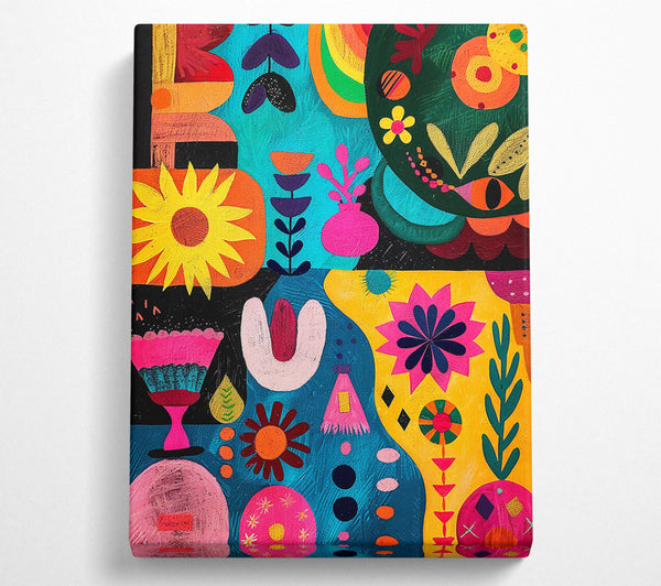 Teal Floral Fiesta