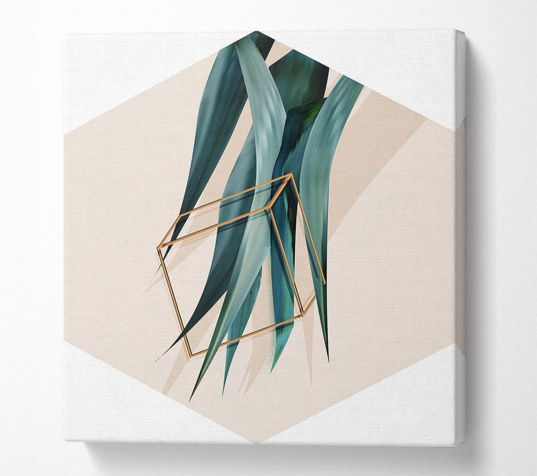  A Canvas Print of Cube Leaf Canvas Print