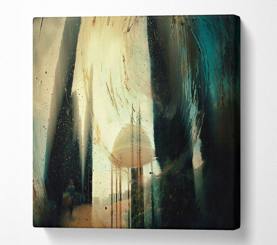  A Canvas Print of Teal Through The Glass Canvas Art