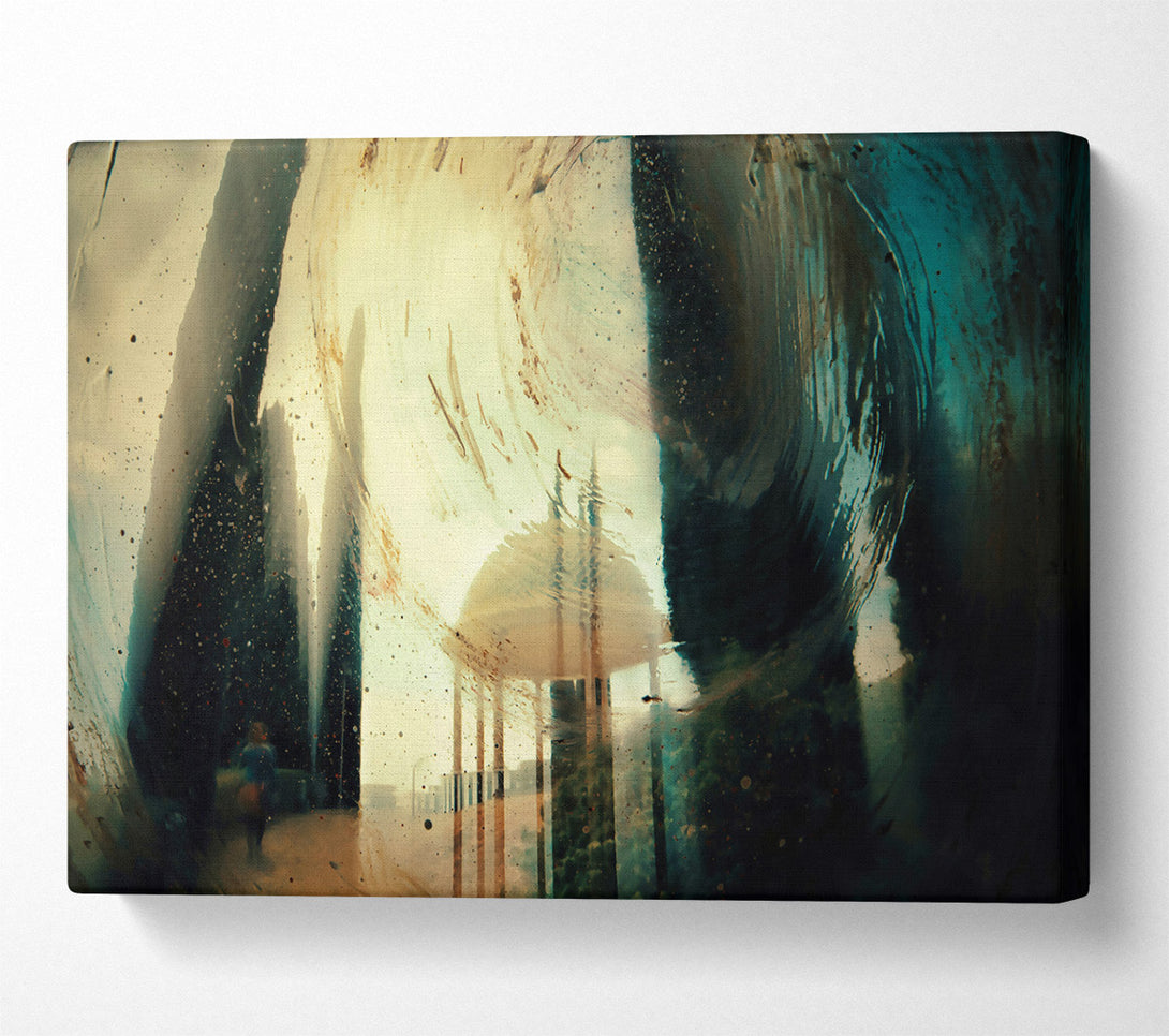  A Canvas Print of Teal Through The Glass Canvas Art