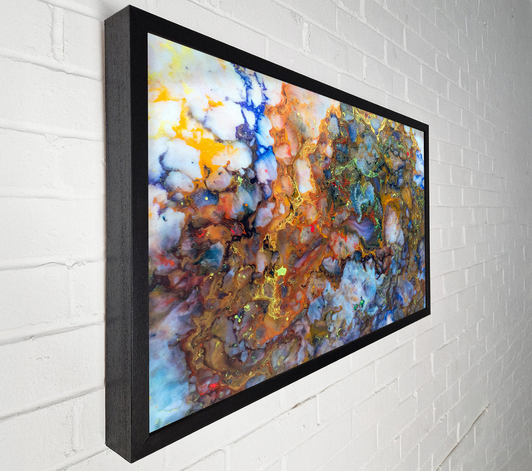  A Canvas Print of Golden Abstract Swirls Canvas Art