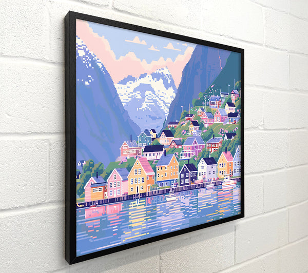 Pastel Village By The Sea