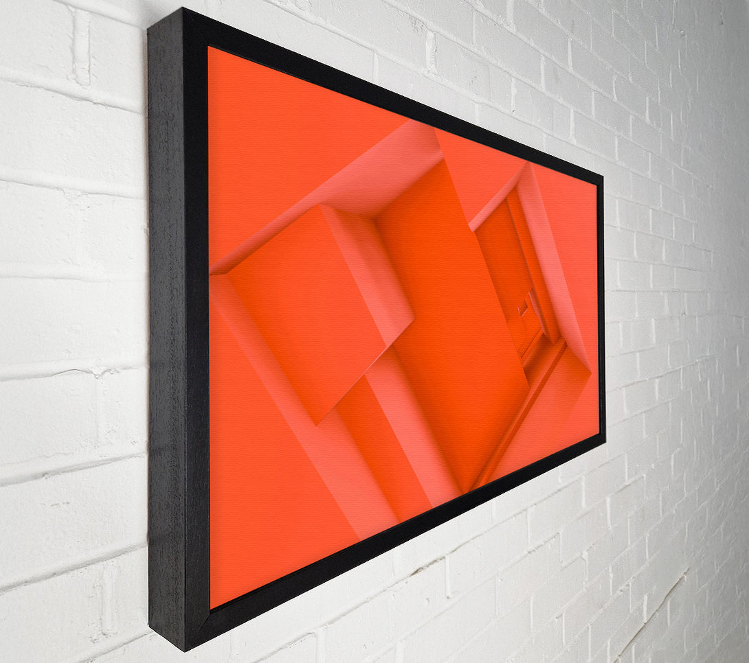  A Canvas Print of Coral Geometric Abstract Canvas Wall Art
