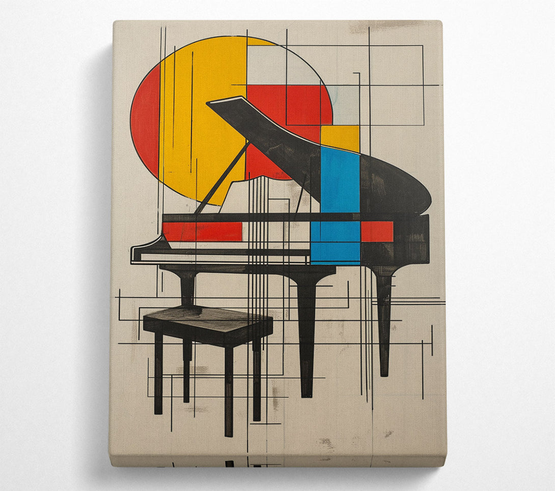  A Canvas Print of Cubism Piano Canvas Print