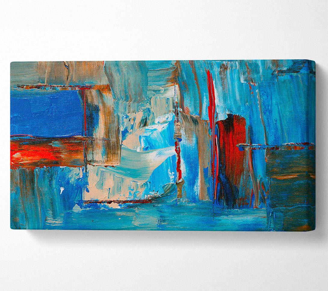  A Canvas Print of Blue Abstract Landscape Canvas Wall Art