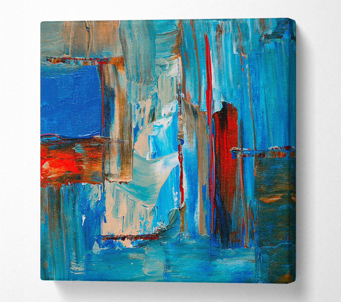  A Canvas Print of Blue Abstract Landscape Canvas Wall Art