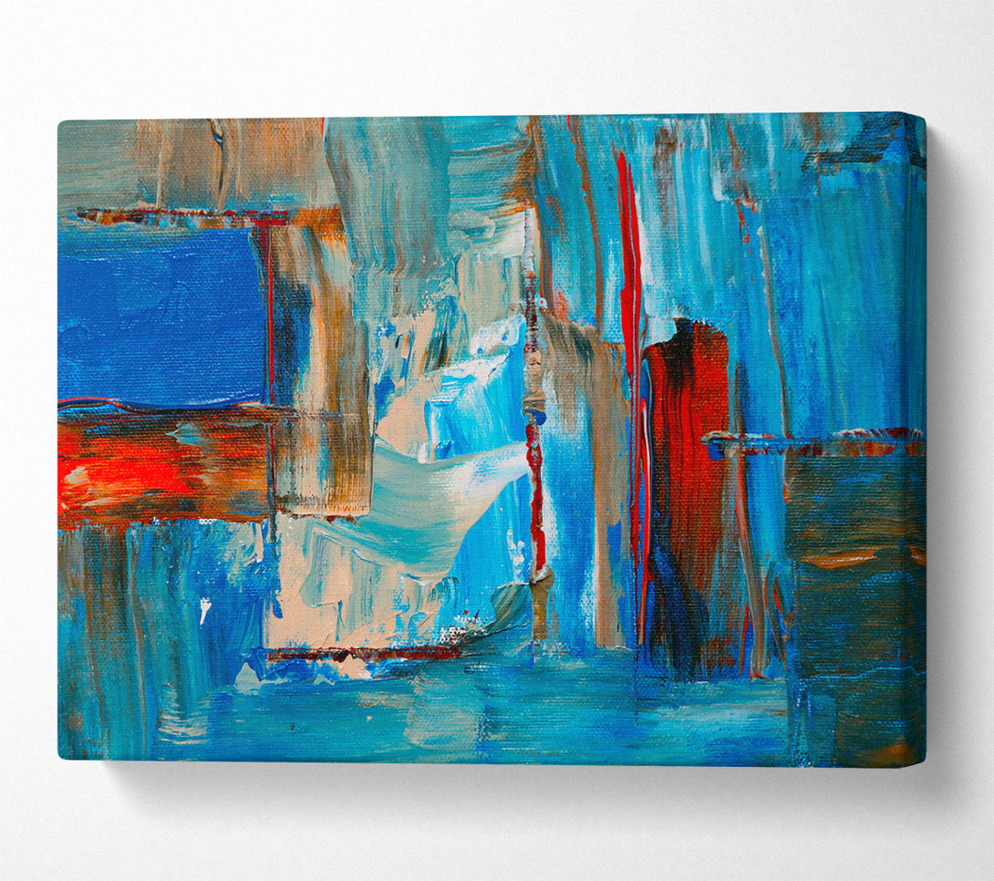  A Canvas Print of Blue Abstract Landscape Canvas Wall Art