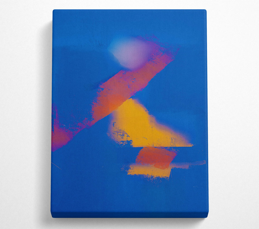  A Canvas Print of Blue Abstract Strokes Canvas Print