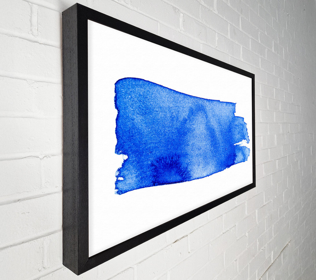 A Canvas Print of Azure Abstract Brushstroke Canvas Art