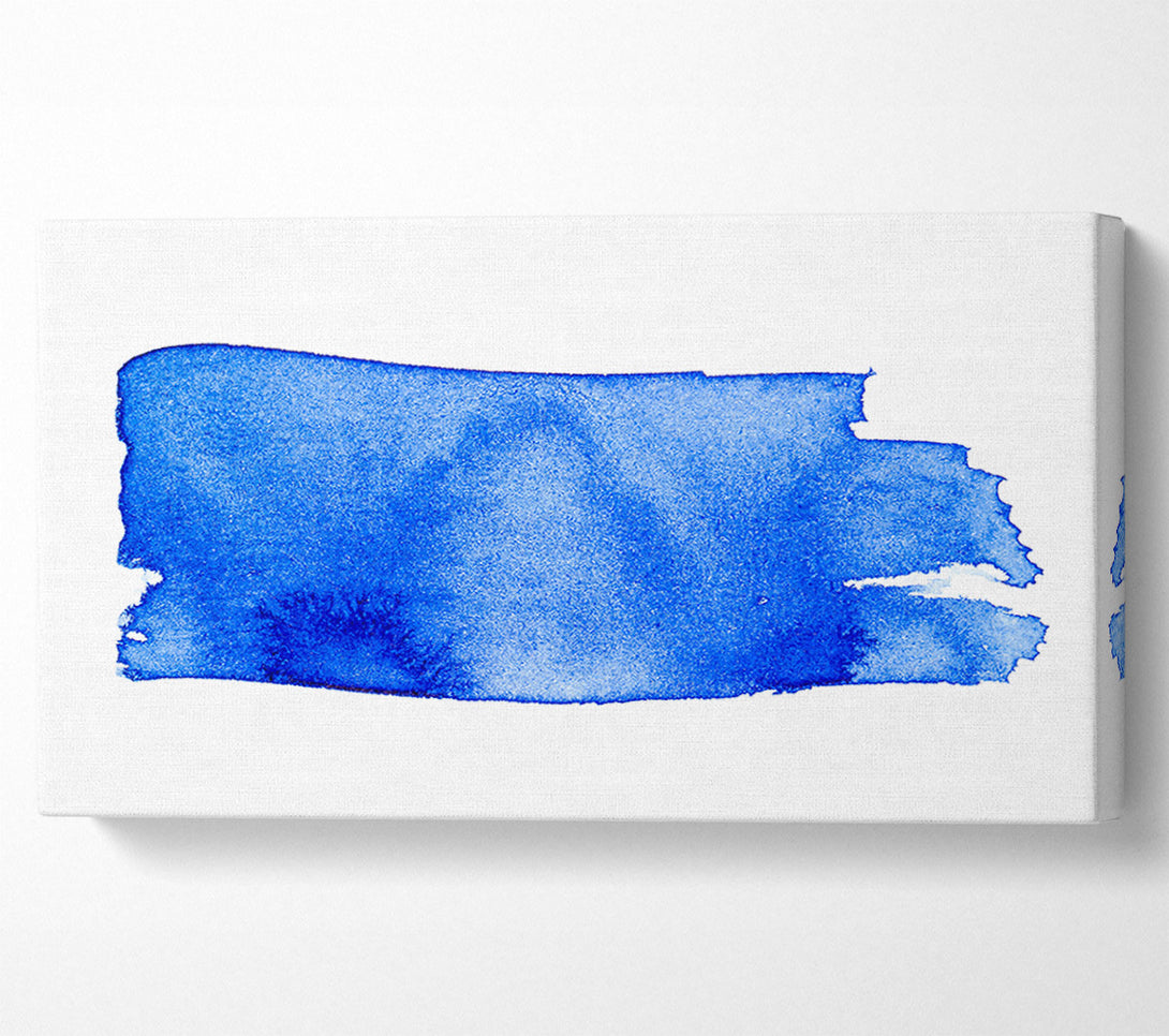  A Canvas Print of Azure Abstract Brushstroke Canvas Art