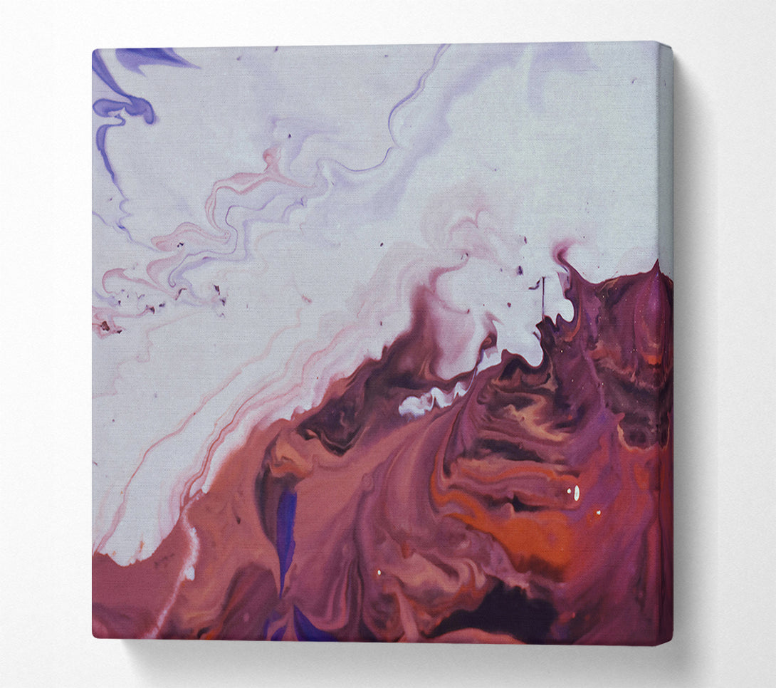  A Canvas Print of Crimson Swirls Of White Canvas Art