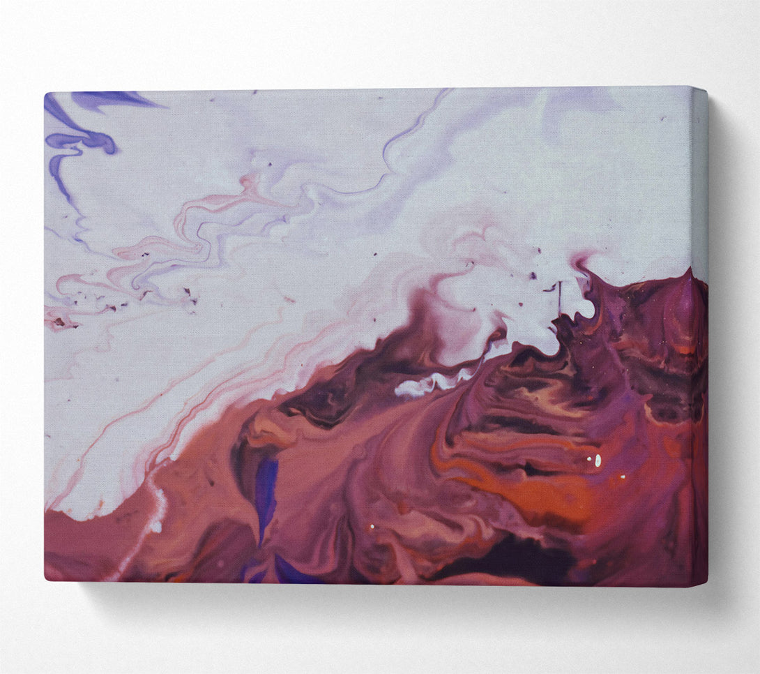  A Canvas Print of Crimson Swirls Of White Canvas Art