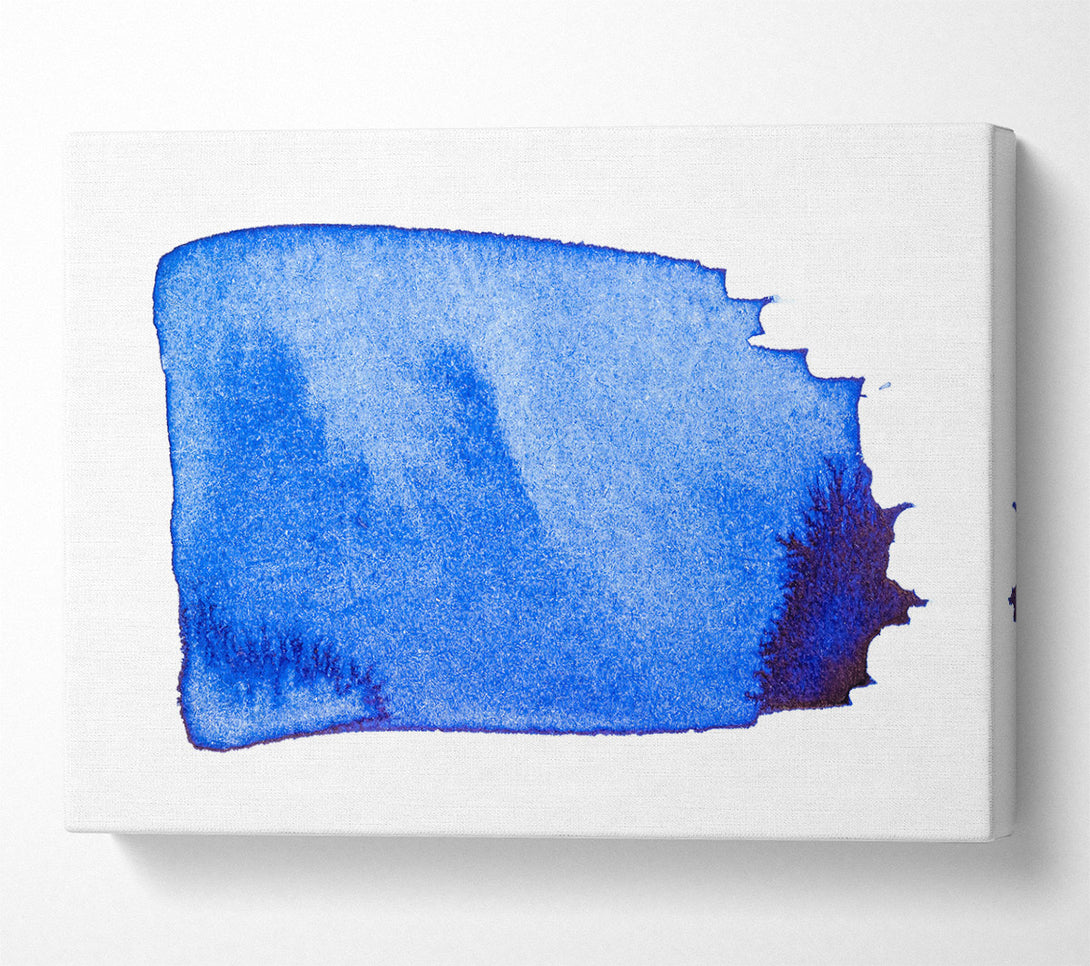  A Canvas Print of Azure Ink Splatters Canvas Art