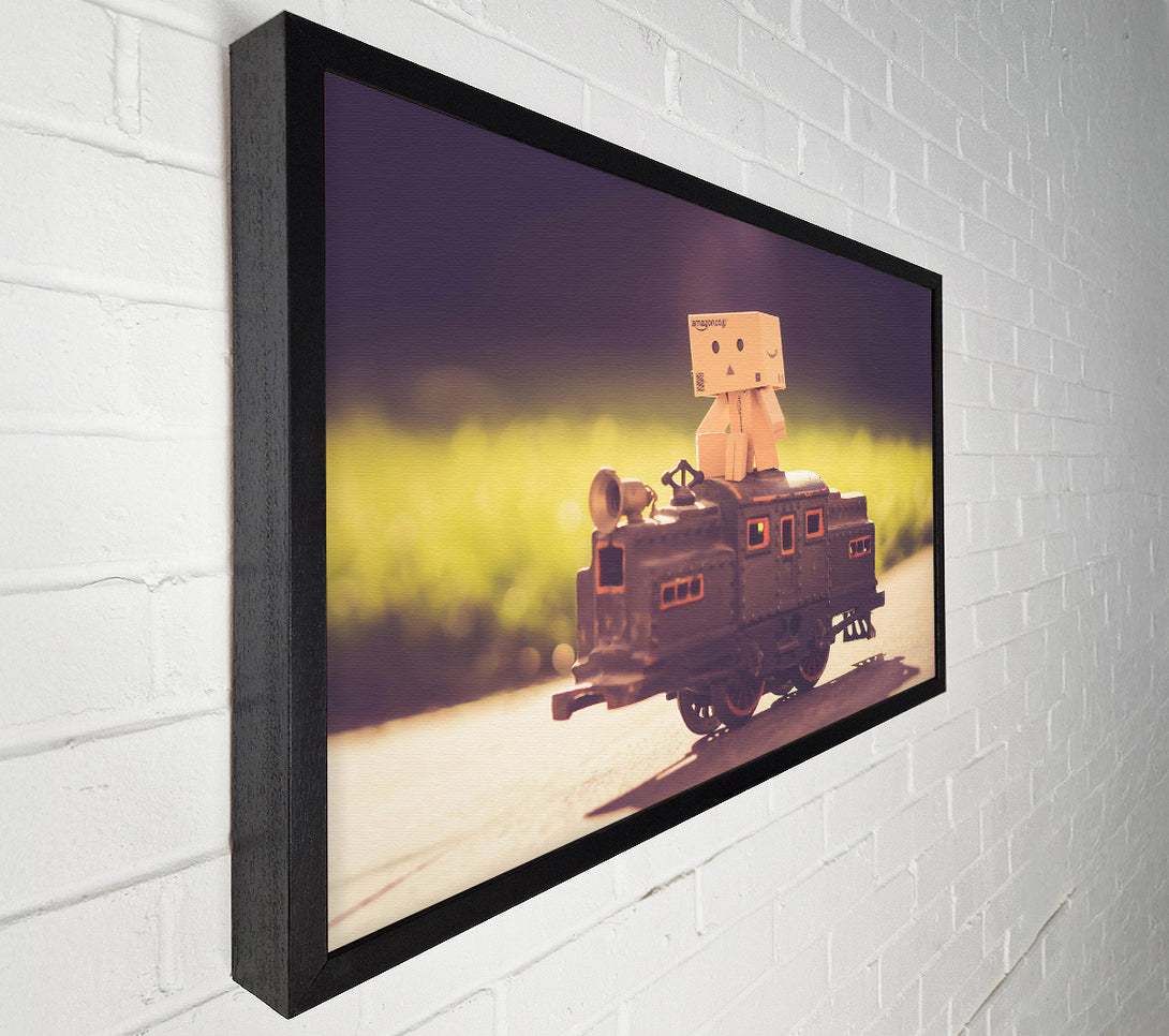  A Canvas Print of Brown Box On Train Canvas Print