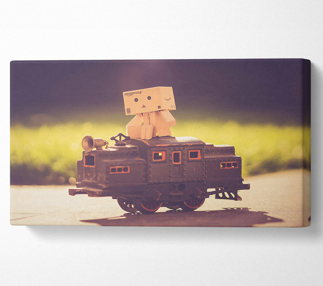  A Canvas Print of Brown Box On Train Canvas Print