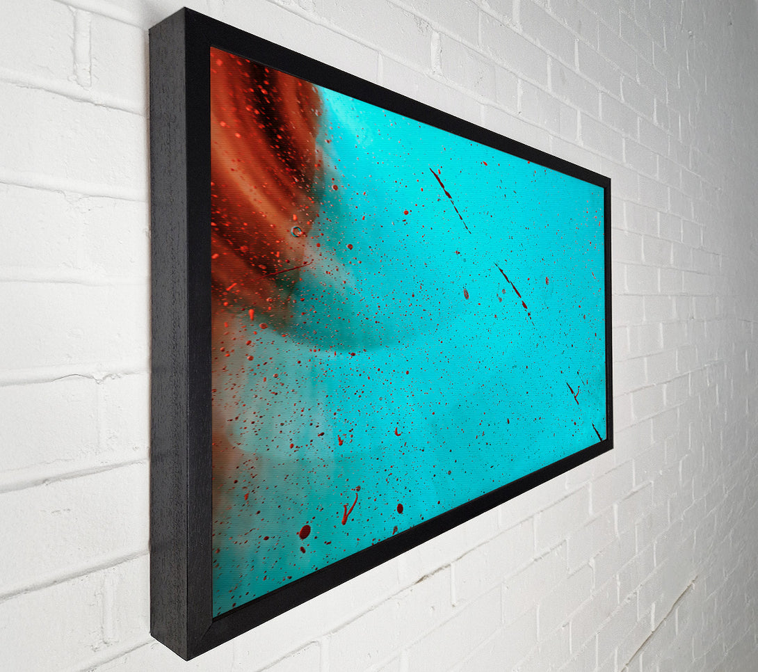  A Canvas Print of Teal Splattering Sky Canvas Art