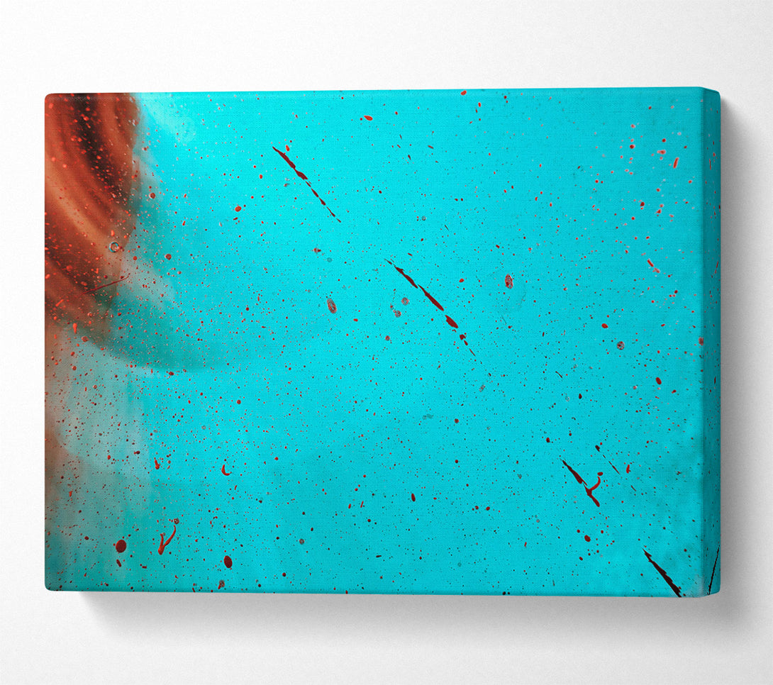  A Canvas Print of Teal Splattering Sky Canvas Art
