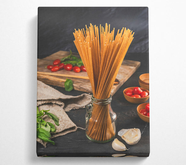  A Canvas Print of Golden Wheat Spaghetti Canvas Art