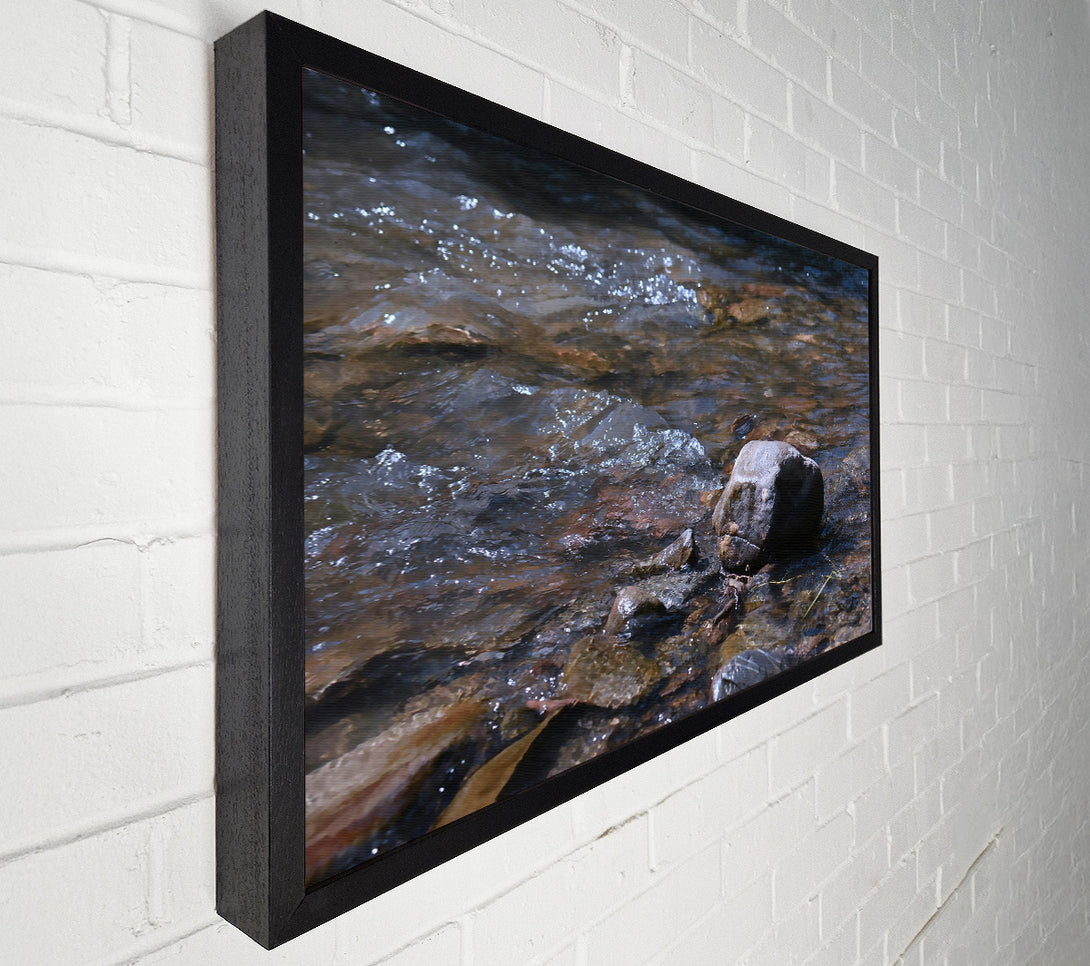  A Canvas Print of Grey Stream'S Reflection Canvas Art