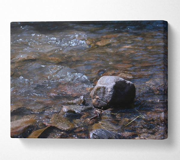  A Canvas Print of Grey Stream'S Reflection Canvas Art