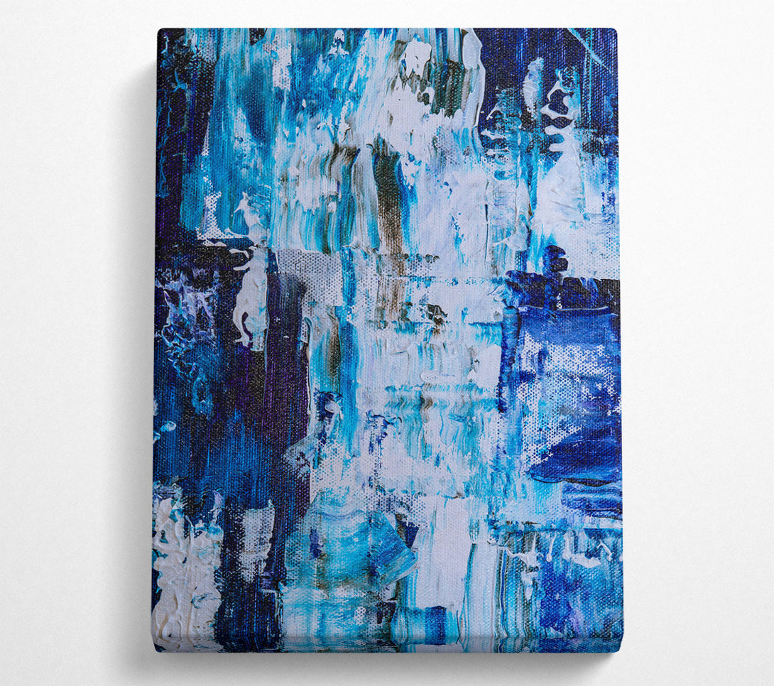  A Canvas Print of Azure Abstract Expressionism Canvas Art