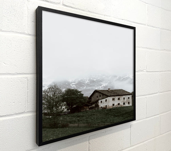 White Cottage In The Mist