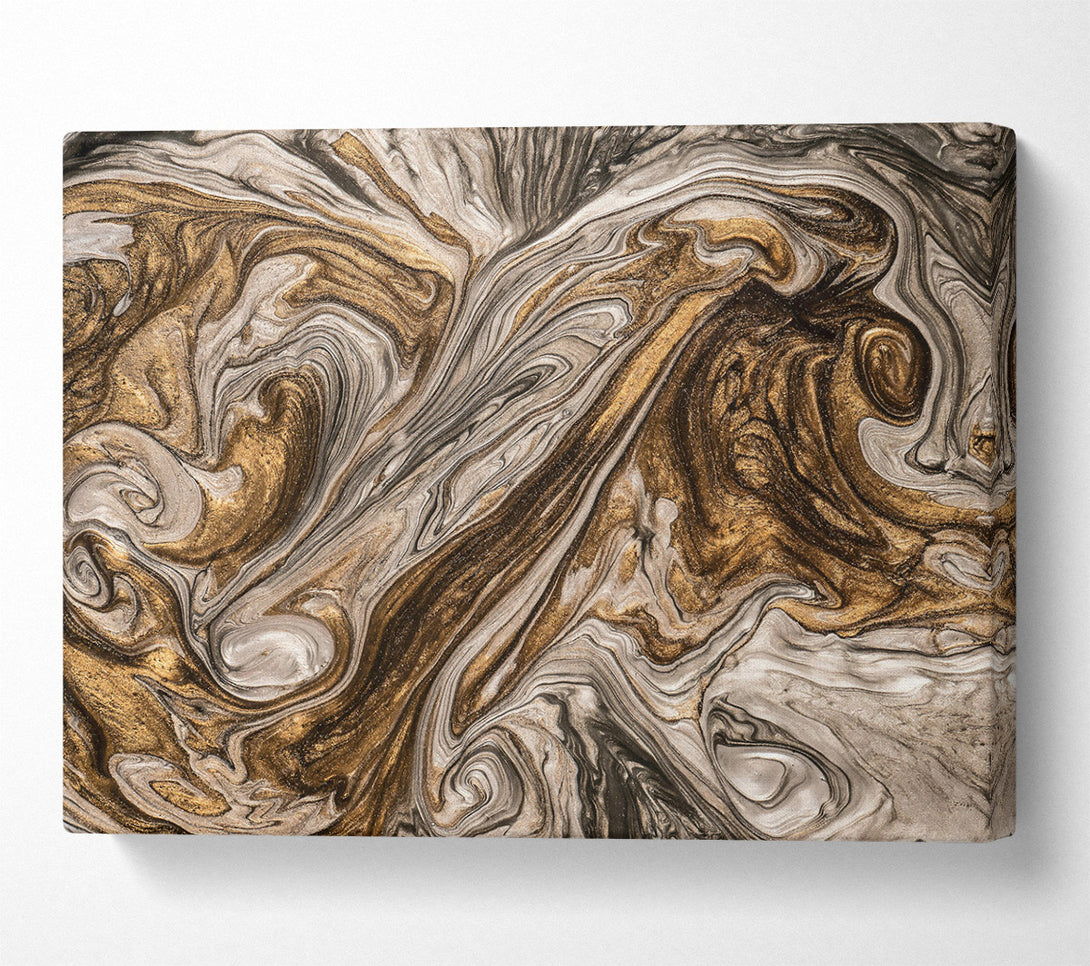  A Canvas Print of Golden Swirling Dreams Canvas Print