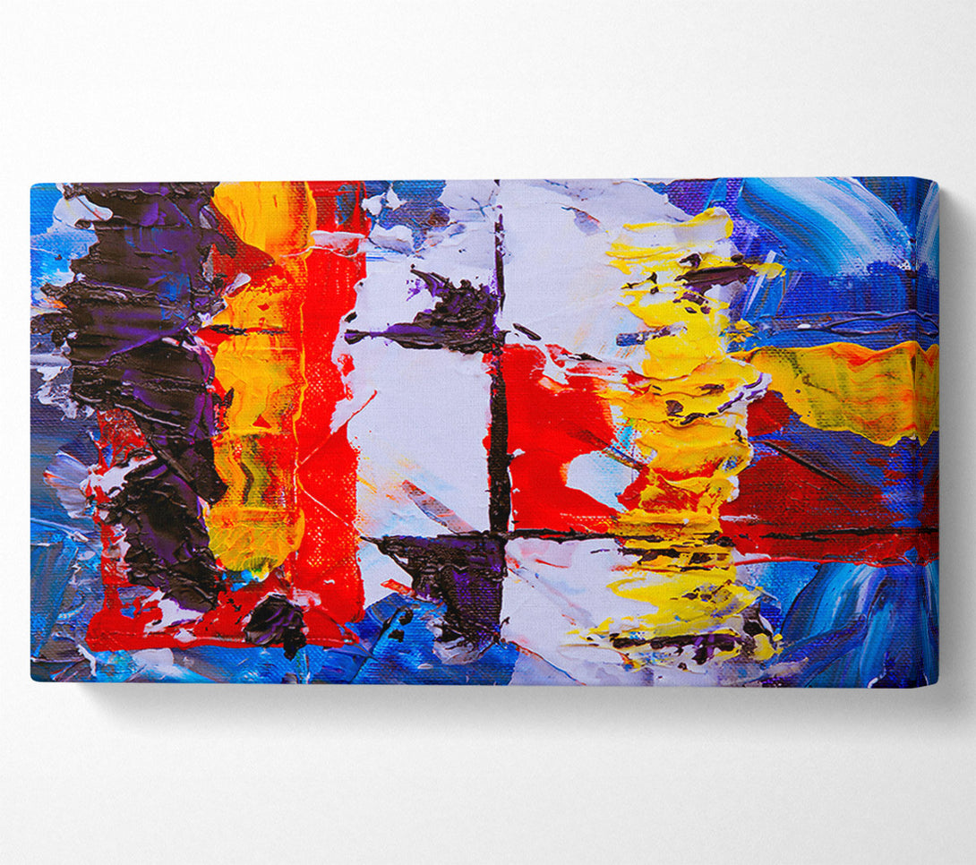  A Canvas Print of White Abstract Strokes Canvas Art